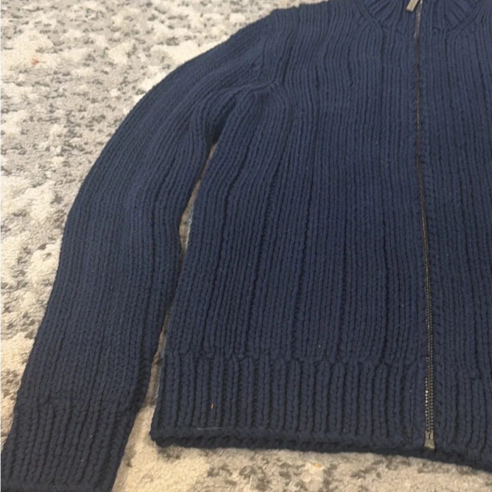 Michael Kors Men's Dark Blue Zip-Up Sweater - Picture 3 of 7